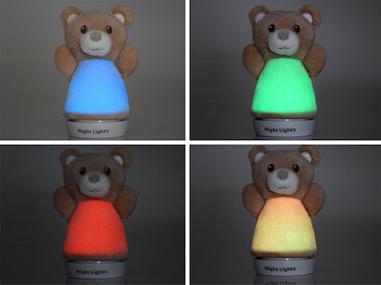 Jokomisiada Kinder Dekorative Lampe Teddy Braun 14.5x7x7εκ.