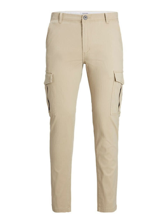 Trousers Cargo Elastic in Slim Fit Crockery