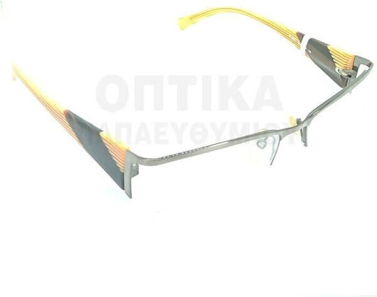 Etro Men's Metal Prescription Eyeglass Frame Grey