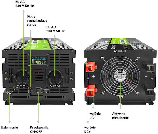 Green Cell Pure Sine Wave Inverter 5000W 48V Single Phase