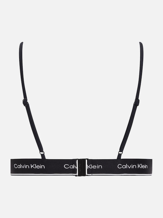 Triangle Bikini Top with Adjustable Straps Black