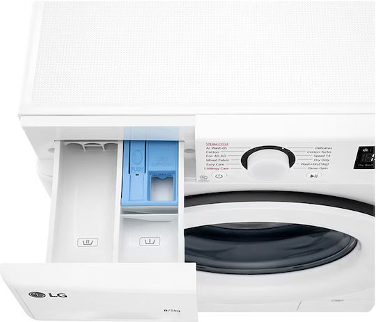 LG Πλυντήριο-Στεγνωτήριο Ρούχων 8kg/5kg Ατμού 1200 Στροφές