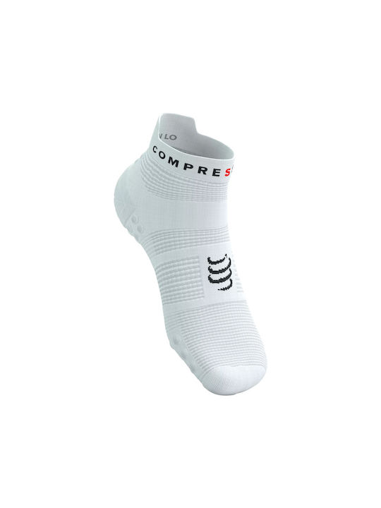 Compressport Pro Racing Socks V4.0 Șosete pentru Alergare Albe 1 pereche