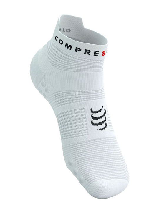 Compressport Pro Racing Socks V4.0 Running Κάλτσες Λευκές 1 Ζεύγος