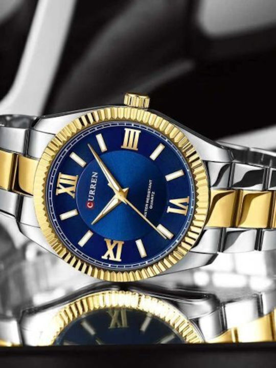 Curren Herrenuhr 42mm Batterie mit Gold Rostfreien Stahlarmband