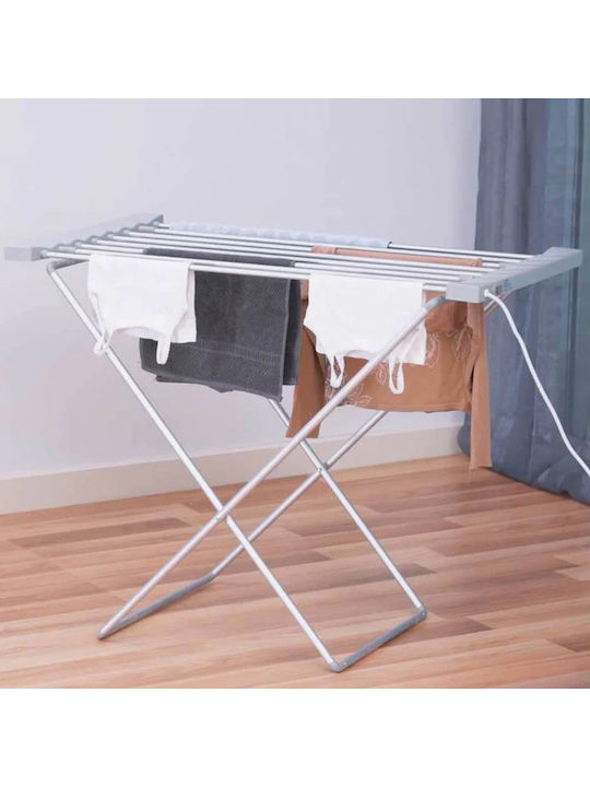 Bakaji Πτυσσόμενη Ηλεκτρική Απλώστρα Δαπέδου από Αλουμίνιο 120W 94x74cm