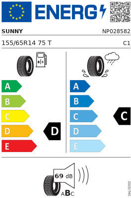 Sunny NP226 155/65R14 75T Anvelopă de Vara pentru Autoturism de Pasageri
