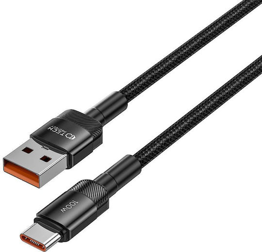 Tech-Protect Ultraboost Evo USB 2.0 Cable USB-C male - USB-A 100W PD Μαύρο 1m