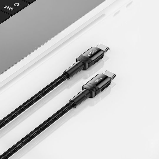 Tech-Protect Ultraboost Evo USB 2.0 Cable USB-C male - USB-C 100W PD Μαύρο 1m