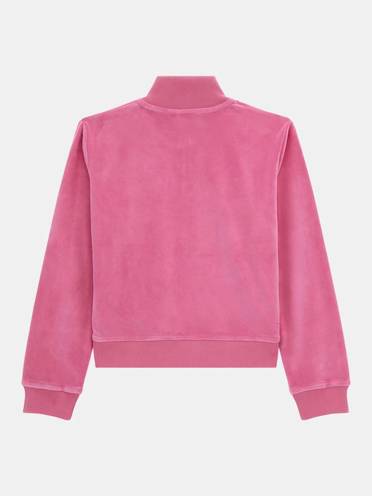 Guess Kids Sweatshirt Cardigan Fuchsia