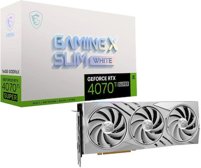 MSI GeForce RTX 4070 Ti Super 16GB GDDR6X Gaming X Slim White Κάρτα Γραφικών