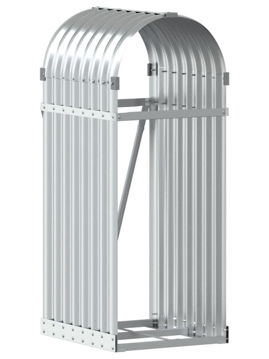 vidaXL Inox Ράφι Αποθήκευσης Ξύλων 40x45x100cm Ασημί