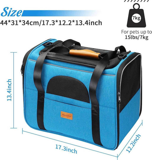 Morpilot Umhängetasche für Hunde / Katzen bis 7kg Blau