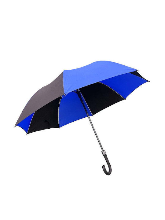 Automatic Umbrella with Walking Stick Gray