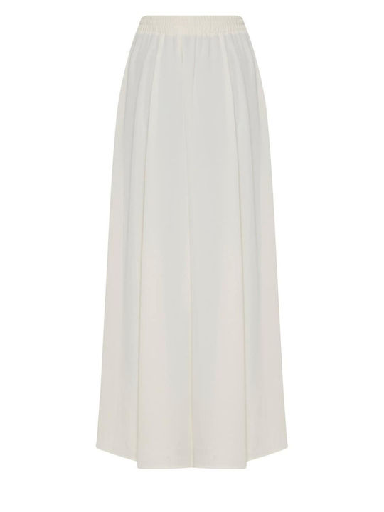 ICHI High Waist Skirt in White color