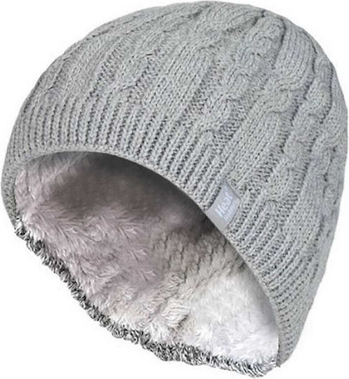 Beanie Γυναικείος Σκούφος Πλεκτός σε Γκρι χρώμα