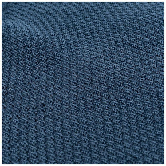 Pom Pom Beanie Beanie in Marineblau color