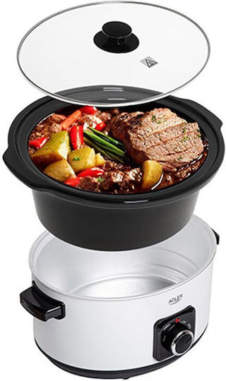 Adler Slow Cooker 290W with Capacity 5.8lt White