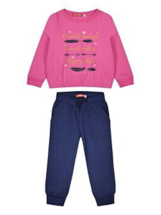 Energiers Kids Sweatpants Set Indigo 2pcs Βαμβακερό