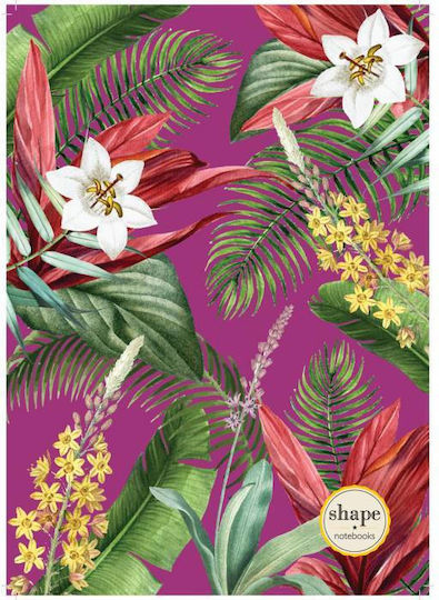 Shape Notebooks Spiral Caiet Cu dungi B5 Shape Tropical Multicolor 1buc