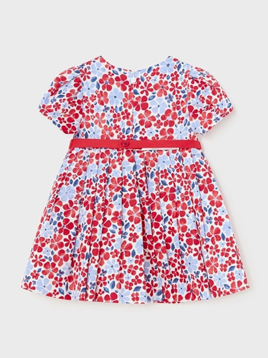 Children's Dress Short Sleeve Satin Red