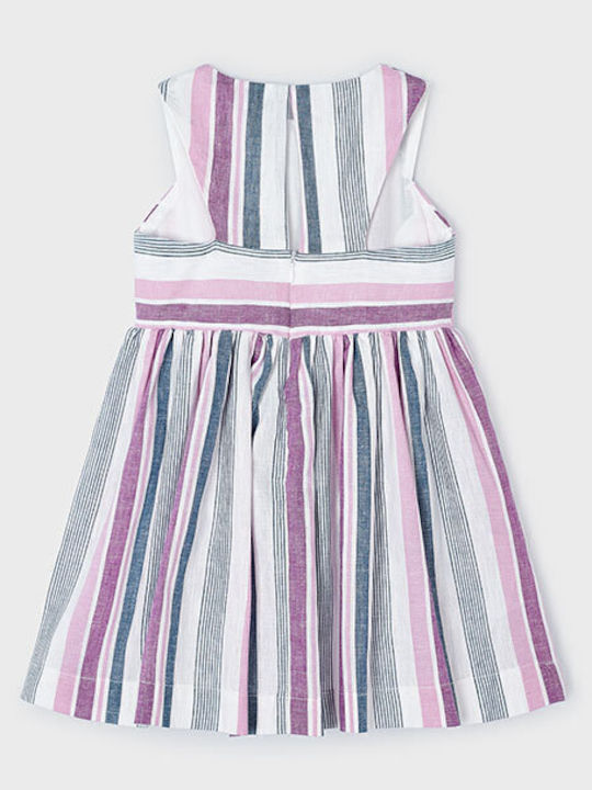Kinderkleid Ärmellos Gestreift Purple