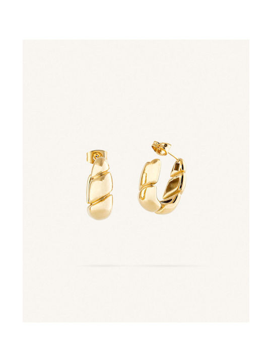 StanStefan Earrings Hoops made of Steel Gold Plated