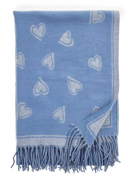 Verde Women's Wool Scarf Blue