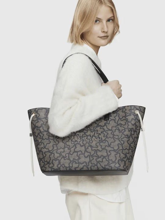 K Icon Γυναικεία Τσάντα Shopper Ώμου Μαύρη