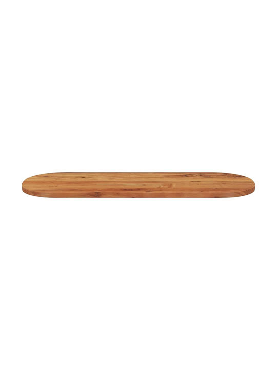 vidaXL Oval Table Surface made of Solid Wood Acacia wood solid wood 110x40x3.8cm 370095 1pcs