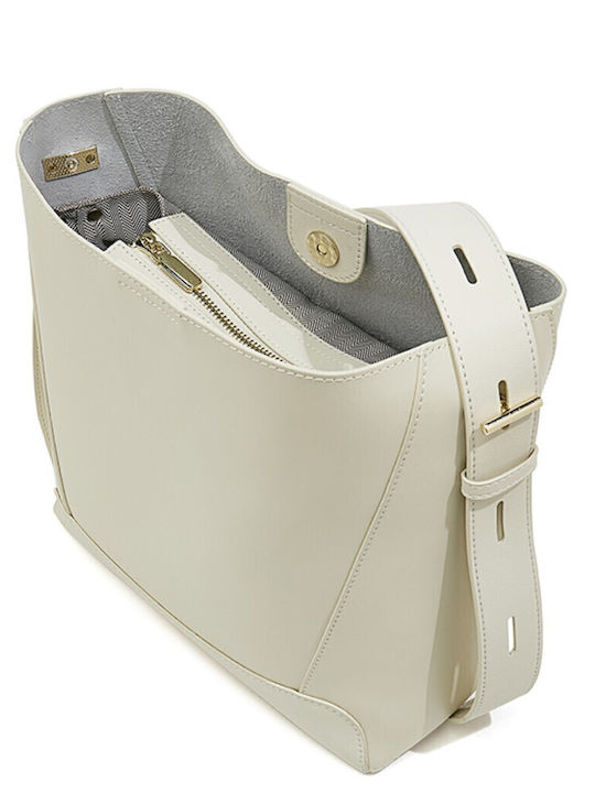 Leather Women's Bag Shopper Shoulder White