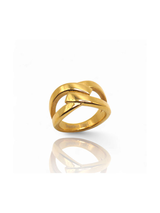 Women's Ring from Steel Gold Plated