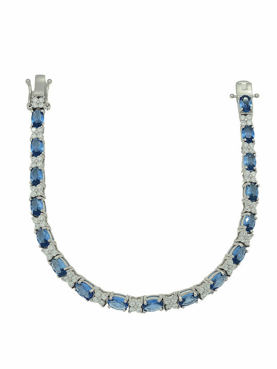 Kosmima Michalis Bracelet Chain made of Silver with Zircon