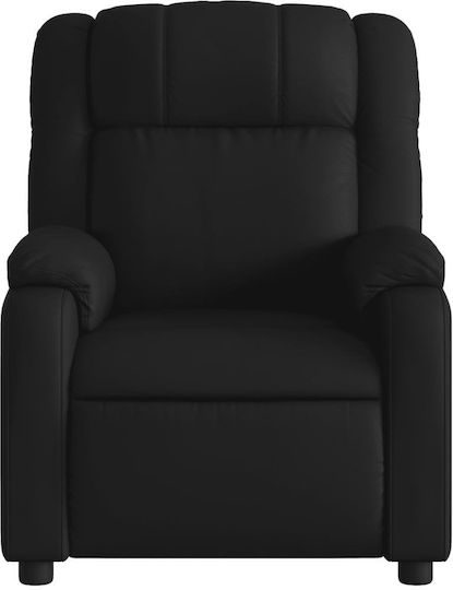 Relax Armchair Massage with Footstool from Leatherette Black 77x95x99cm