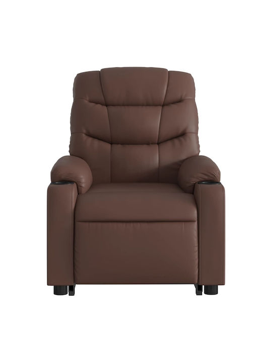 Fotoliu Relax cu Puf din Piele Ecologică Synthetic Leather 75.5x93x99.5cm