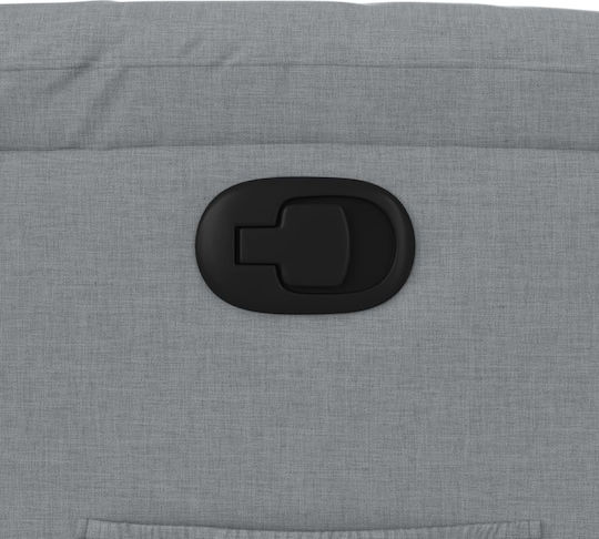 Fotoliu Relax cu Puf Gri deschis 75x92.5x100cm