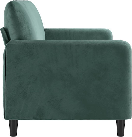 Canapea Cu Trei Locuri Catifelat Verde Închis 198x77x80 cm