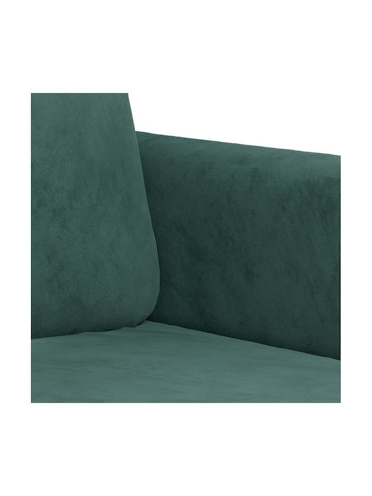 Dreisitzer Samt Sofa Dunkelgrünes 198x77x80cm