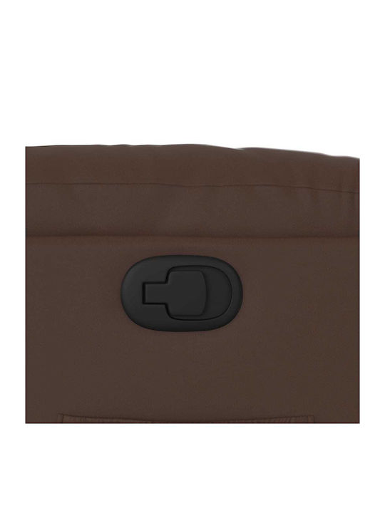 Relaxsessel mit Fußhocker aus Kunstleder Coffee 75.5x93x99.5cm