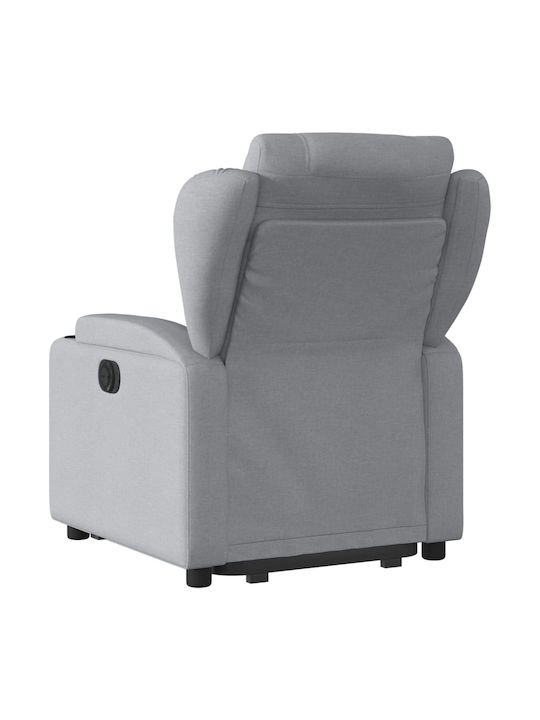 Relax Armchair with Footstool Light Grey 77x94.5x100cm