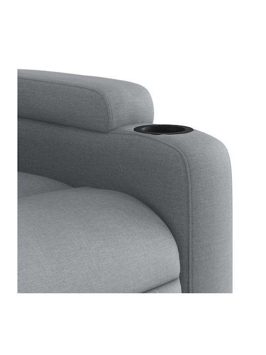 Relax Armchair with Footstool Light Grey 77x94.5x100cm
