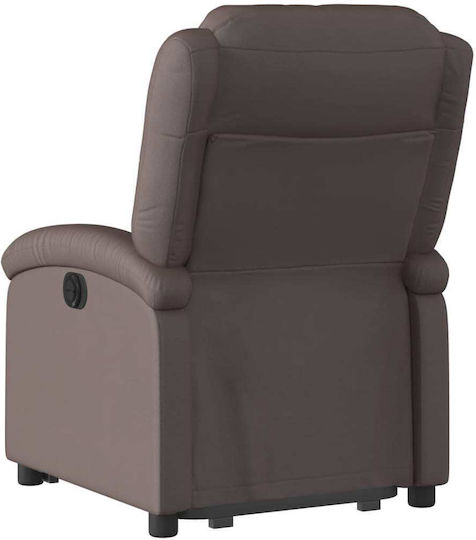 Relax Armchair with Footstool from Genuine Leather ski 71x86.5x99.5cm