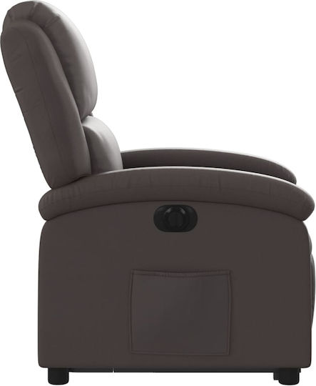 Relax Armchair with Footstool from Genuine Leather ski 71x86.5x99.5cm