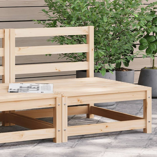 Outdoor-Sessel Hölzernes Solid Pine Wood Solid Pine Wood 70x70x67εκ.