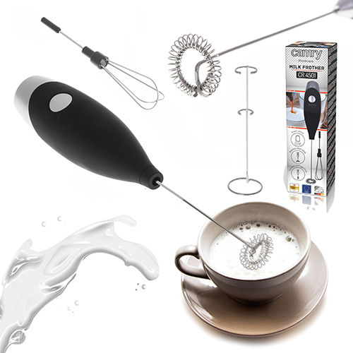 Camry Milk Frother Hand Battery Black
