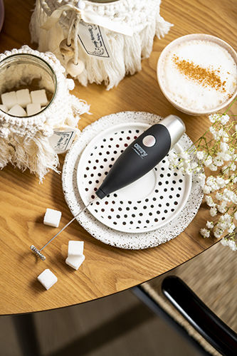 Camry Milk Frother Hand Battery Black
