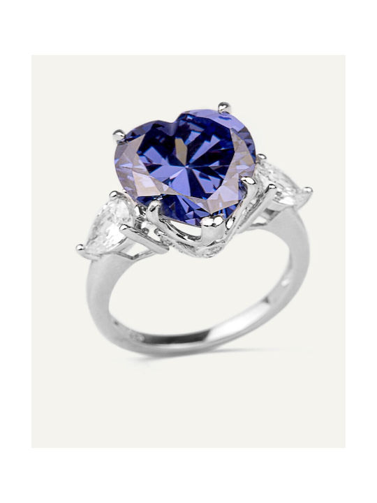 Sterling Silver 925 Blue Shajar Silver ring