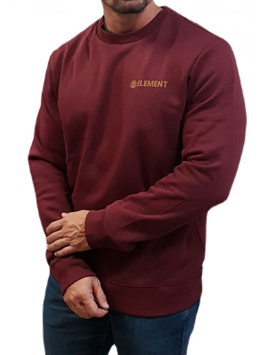 Element - U1CRA3 ELF0 - Blazin Chest Crew - 1715/Vintage Red - Regular Fit - Hanorac universitar - Bordeaux