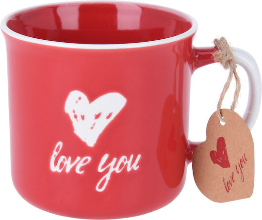 Koopman Mug from Porcelain Red 300ml