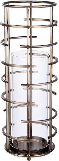 ArteLibre Laterne Metallisch Transparent 1Stück